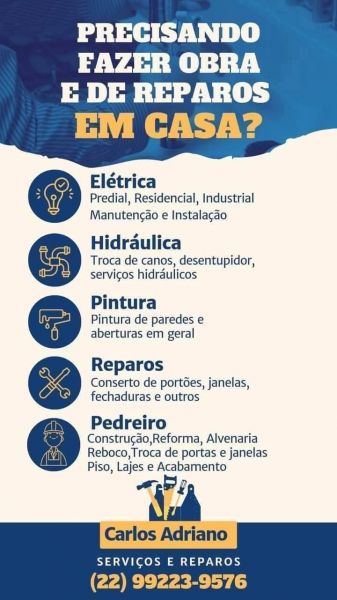 Serviços de pedreiro